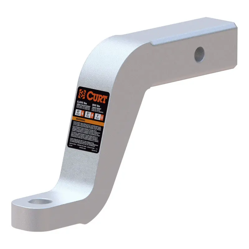 Curt Class Iii Aluminum Ball Mount – 2-Inch Shank, 6-Inch Drop, 8.5-Inch Length, 8,000-Lb Capacity 1