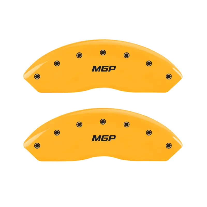 Mgp 4 Caliper Covers Engraved Front & Rear Mgp Yellow Finish Black Char 2002 Lincoln Navigator 1