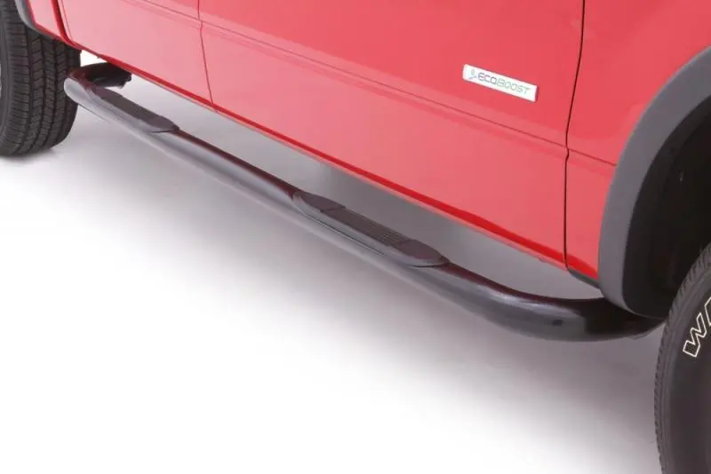 Lund 3-Inch Round Bent Steel Nerf Bars – Black, Fits 1999–2016 Ford F-250 Super Duty Crew Cab 1