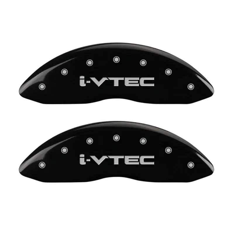 Mgp I-Vtec Engraved Front & Rear Caliper Covers – Black With Silver Trim 1