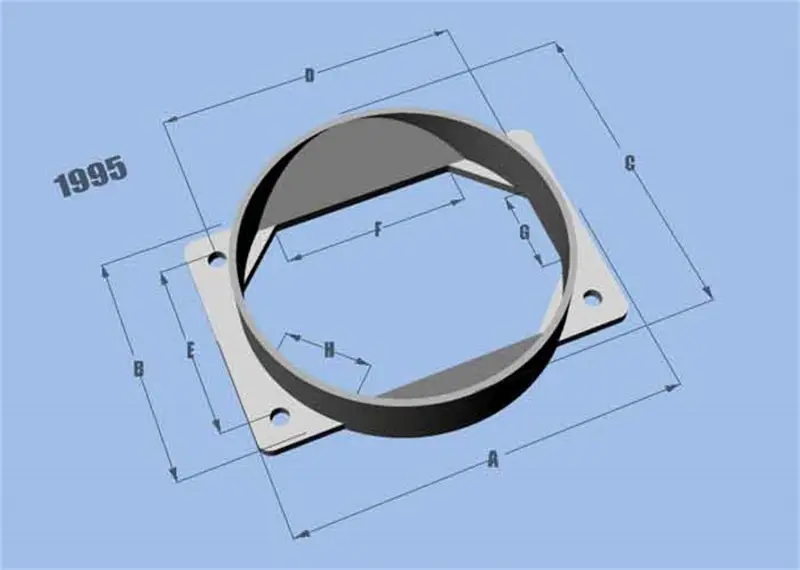 Vibrant Maf Sensor Adapter Plate For Mitsubishi Applications Use W/ 4.5In Inlet I.D. Filters Only 1