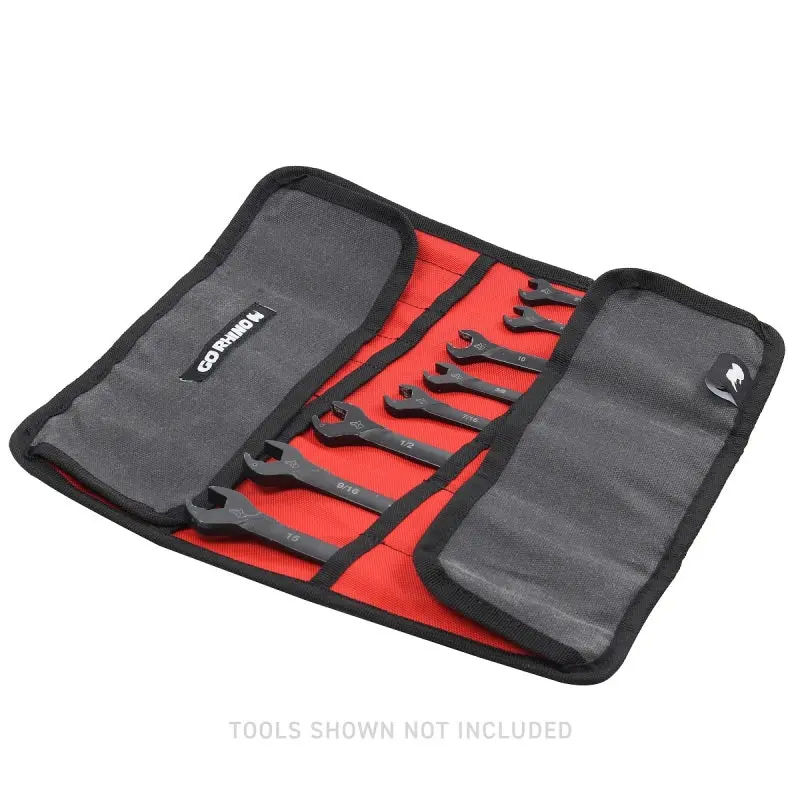 Go Rhino Xventure Waxed Canvas Tool Wrench Roll – Compact (3.5" × 3.5" Closed), 12 Oz, Black 1
