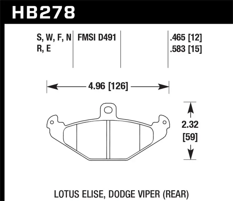 Hawk Hps High-Performance Street Brake Pads — Universal Fit 1