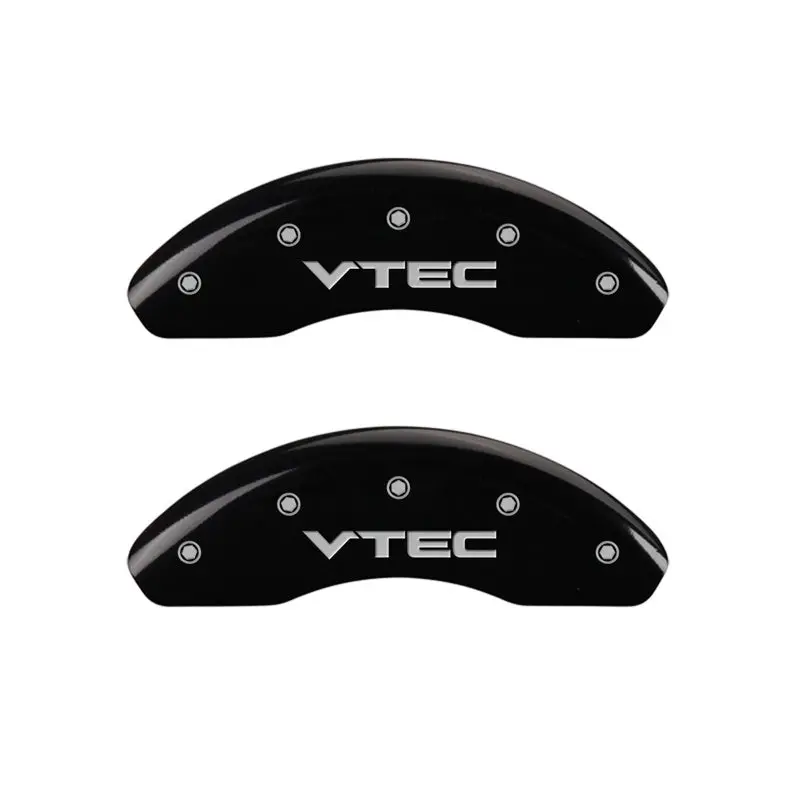 Mgp Engraved Front Caliper Cover Set – Vtec-Themed Design, Black Finish With Silver Chrome Detailing 1