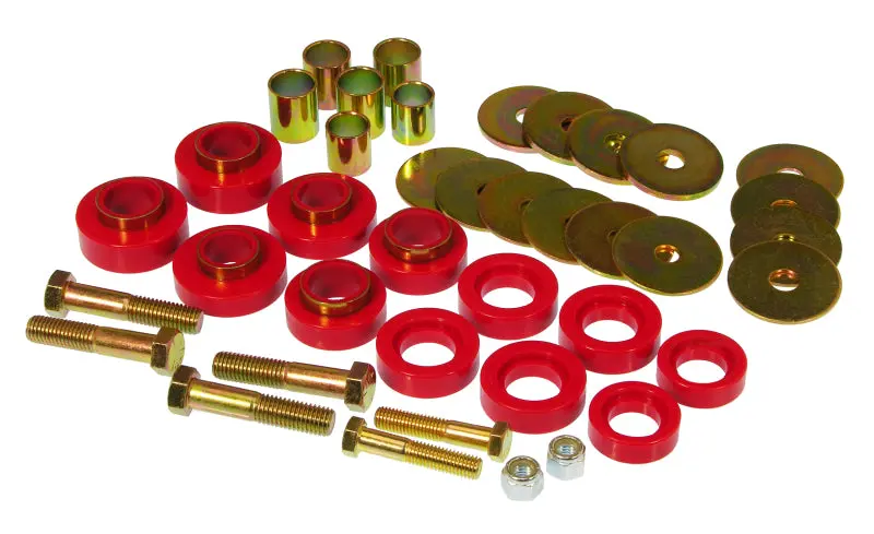 Prothane Red Body Mount Kit With Hardware For 1967–1981 Chevrolet Camaro 1