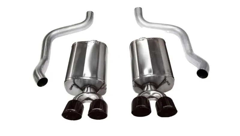 Corsa 09-13 Chevrolet Corvette C6 6.2L V8 Black Sport Axle-Back Exhaust 1