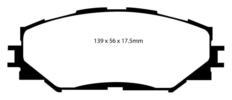 Ebc Yellowstuff High-Performance Front Brake Pads For 2010–2012 Lexus Hs250H Hybrid 1