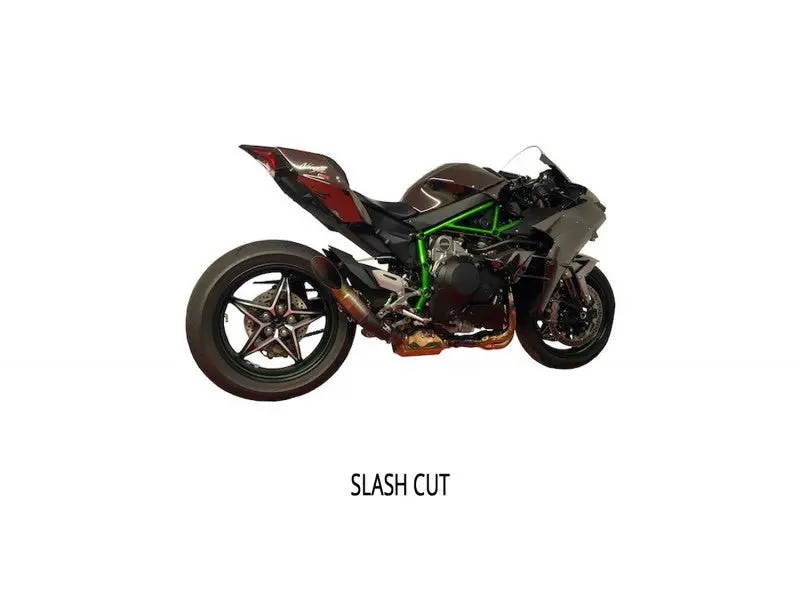 Austin Racing Slashcut Slip-On Exhaust For 2015+ Kawasaki Ninja H2 / H2 Carbon / H2R 1