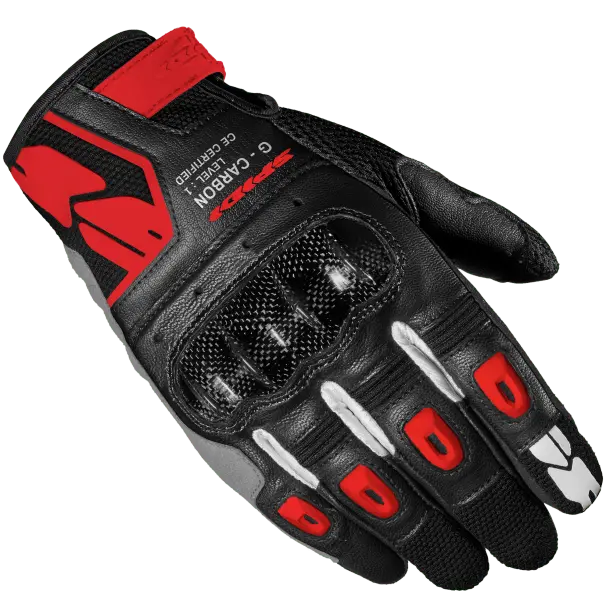 Spidi G-Carbon Premium Leather Motorcycle Gloves – Carbon-Fiber Reinforced Knuckle Protection 1